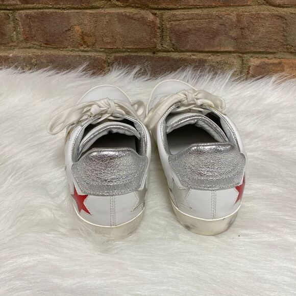 Zadig & Voltaire White Leather Multi Star Sneaker Size 38 - Picture 4 of 9